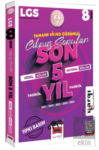 8.Sınıf LGS 2021-2025 Tüm Dersler Fasikül Fasikül Tıpkı Basım Son 5 Yı