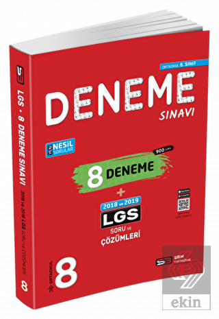 8. Sınıf LGS 8 Deneme Sınavı Soru Bankası