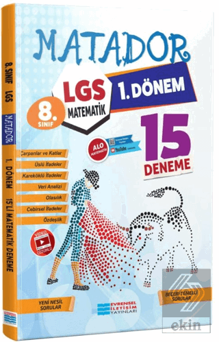 8. Sınıf LGS Matematik 1. Dönem 15 Deneme Evrensel