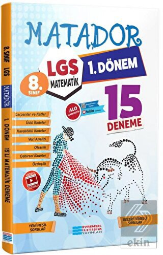8. Sınıf LGS Matematik 1. Dönem 15 Deneme Evrensel