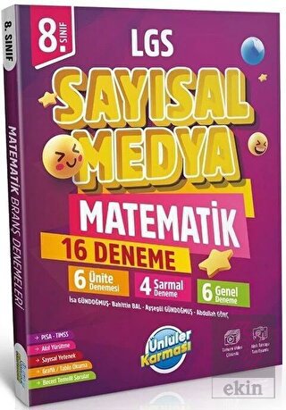 8. Sınıf LGS Sayısal Medya Matematik 16 Deneme Ünl