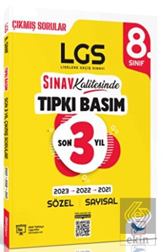8. Sınıf LGS Son 3 Yıl Tıpkı Basım Çıkmış Sorular
