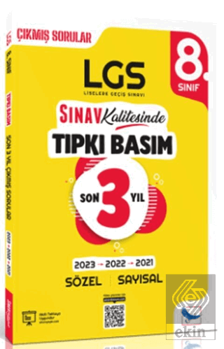 8. Sınıf LGS Son 3 Yıl Tıpkı Basım Çıkmış Sorular
