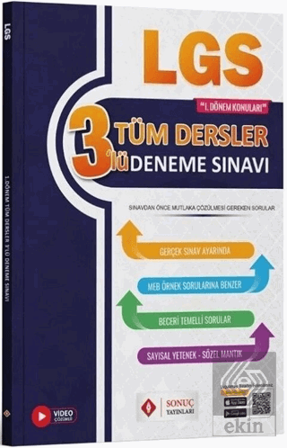 Sonuç Yayınları 8. Sınıf LGS Tüm Dersler 1. Dönem