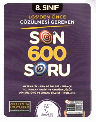 8. Sınıf LGS'den Önce Çözülmesi Gereken Son 600 So