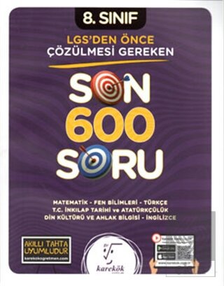 8. Sınıf LGS'den Önce Çözülmesi Gereken Son 600 So