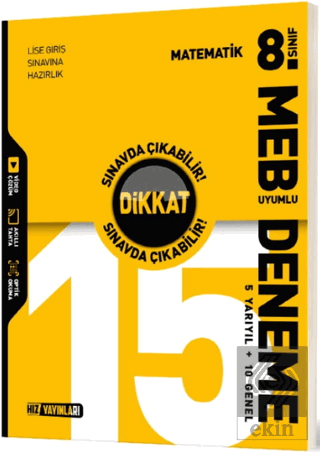 8. Sınıf Matematik 15 Deneme