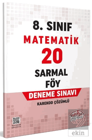 8. Sınıf Matematik 20 Sarmal Föy Deneme Sınavı