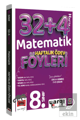 8. Sınıf Matematik 32+4 Haftalık Ödev Föyleri