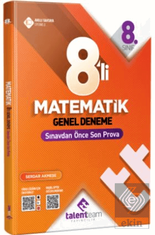 8. Sınıf Matematik 8Li Genel Deneme Kollektif Talentteam Yayıncılık Sa