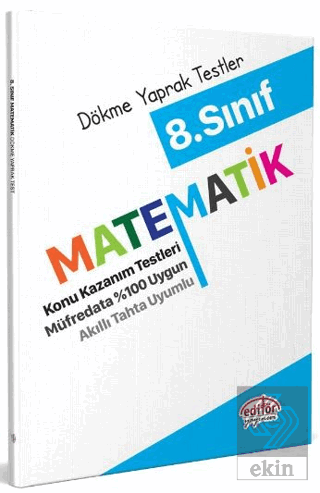 8. Sınıf Matematik Dökme Yaprak Testler Editör Yay