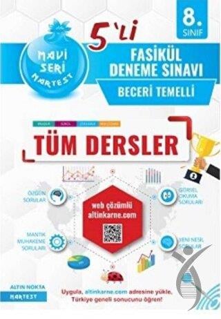 8. Sınıf Mavi Tüm Dersler 5 Li Fasikül Deneme Sınavı