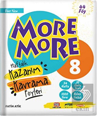 8.Sınıf More More Haftalık Kazanım Kavrama Föyleri