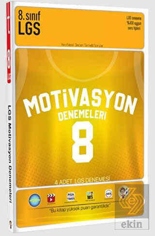 8.Sınıf Motivasyon Denemeleri 4 Adet LGS Denemesi
