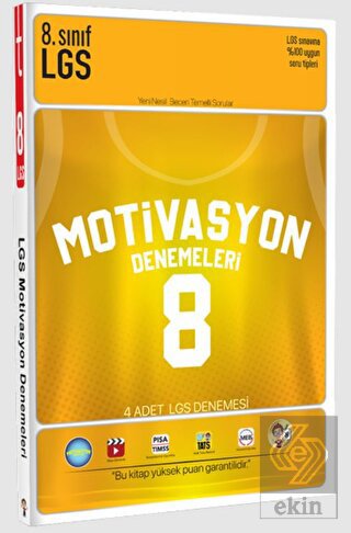 8.Sınıf Motivasyon Denemeleri 4 Adet LGS Denemesi