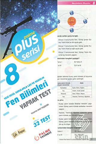 8. Sınıf Plus Serisi Fen Bilimleri Yaprak Test