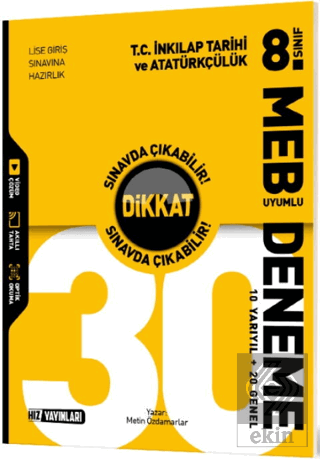 8. Sınıf T.C. İnkılap Tarihi ve Atatürkçülük 30 Deneme
