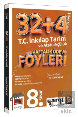 8. Sınıf T.C. İnkılap Tarihi ve Atatürkçülük 32+4 Haftalık Ödev Föyler