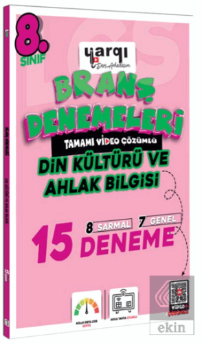 8. Sınıf Tamamı Video Çözümlü Din Kültürü ve Ahlak Bilgisi 15 Branş De