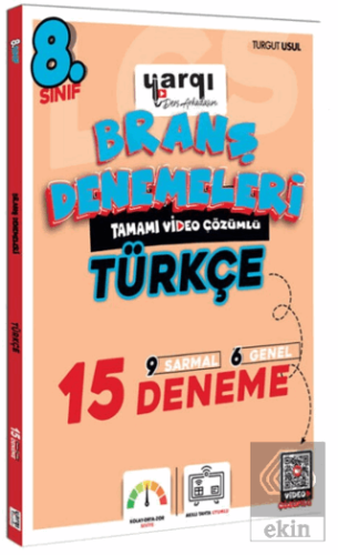 8. Sınıf Tamamı Video Çözümlü Türkçe 15 Branş Denemeleri