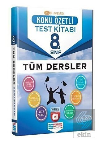 8. Sınıf Tüm Dersler Konu Özetli Video Çözümlü Tes