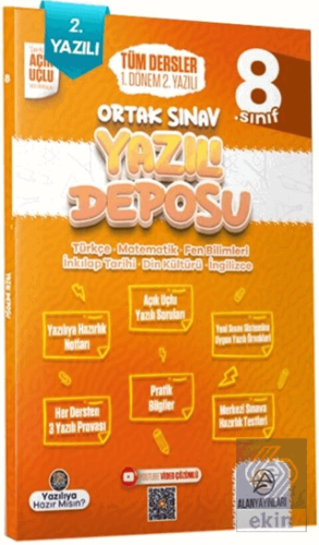 8. Sınıf Tüm Dersler Ortak Sınav 1. Dönem 2. Yazılı