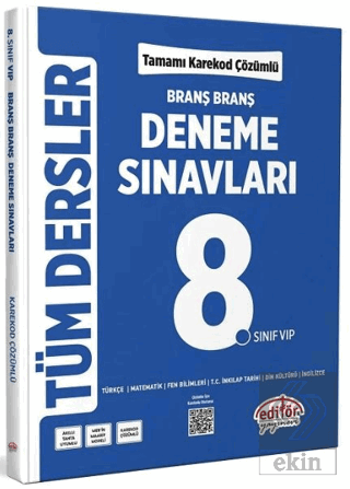 8. Sınıf Tüm Dersler Ünite Ünite Deneme Sınavları Çözümlü