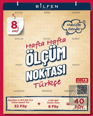 8. Sınıf Türkçe Hafta Hafta Ölçüm Noktası