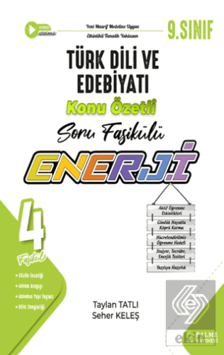 9. Sınıf Enerji Türk Dili ve Edebiyatı Konu Özetli Soru Fasikülleri (4