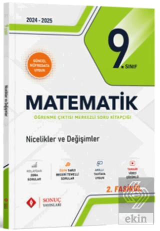 9. Sınıf Matematik Nicelikler Ve Değişimler