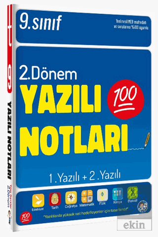 9. Sınıf Tüm Dersler 2. Dönem 1. Yazılı ve 2. Yazı