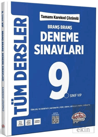 9. Sınıf Tüm Dersler Ünite Ünite Deneme Sınavları Çözümlü