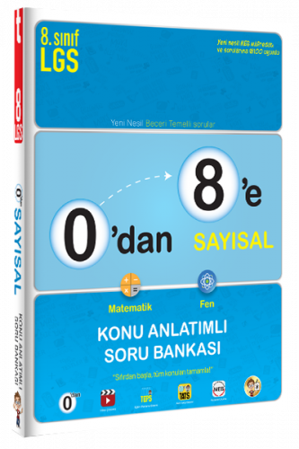 Tonguç 8. Sınıf LGS 0 dan 8 e Sayısal Konu Anlatımlı Soru Bankası