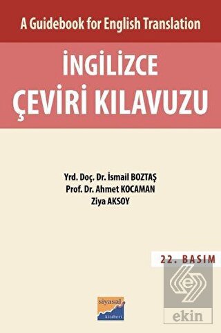 A Guidebook For English Translation İngilizce Çevi