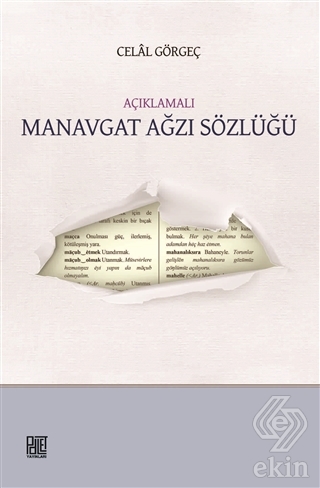 Açıklamalı Manavgat Ağzı Sözlüğü