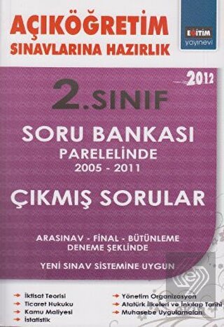 Açıköğretim Sınavlarına Hazırlık 2. Sınıf Soru Ban