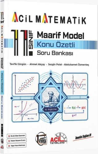 Acil Yayınları 11. Sınıf Acil Matematik Maarif Model Konu Özetli Soru 