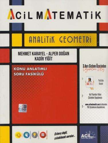 Acil Yayınları TYT AYT Analitik Geometri Konu Anlatım Soru Fasikülü