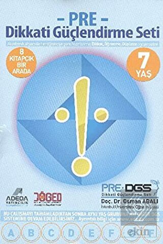 Adeda - PRE Dikkati Güçlendirme Seti 1.Sınıf 7 Yaş