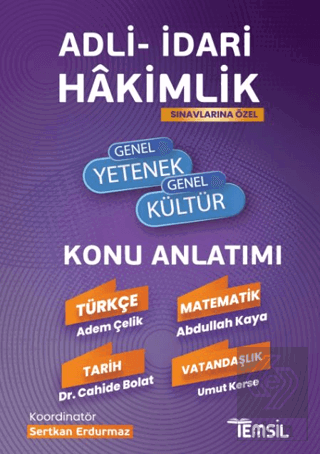Adli-İdari Hâkimlik Genel Yetenek- Genel Kültür Konu Anlatımı
