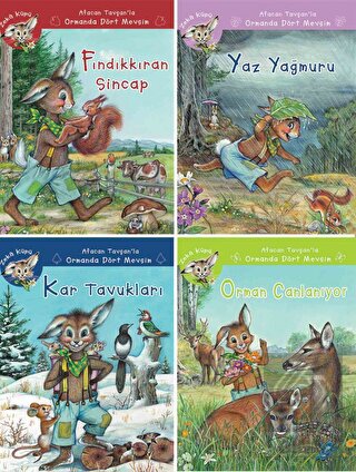 Afacan Tavşan\'la Ormanda Dört Mevsim (4 Kitap Set)