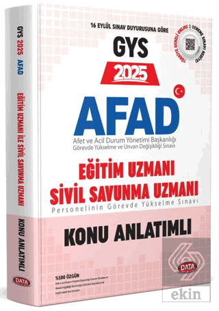 AFAD 2025 GYS Eğitim Uzmanı - Sivil Savunma Uzmanı Konu Anlatımlı