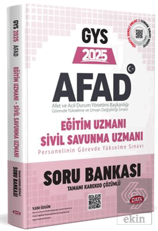 AFAD Eğitim Uzmanı İle Sivil Savunma Uzmanı GYS Soru Bankası - Karekod