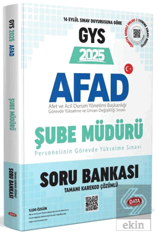 AFAD Şube Müdürü 2025 GYS Soru Bankası - Karekod Çözümlü