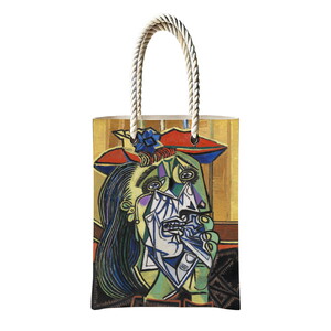 Ağlayan Kadın Orijinal Tablo Temalı Fermuarlı Günlük Kullanım Bez Çant