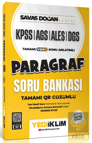AGS KPSS ALES DGS Savaş Doğan Serisi Paragraf Tamamı Video Konu Anlatı
