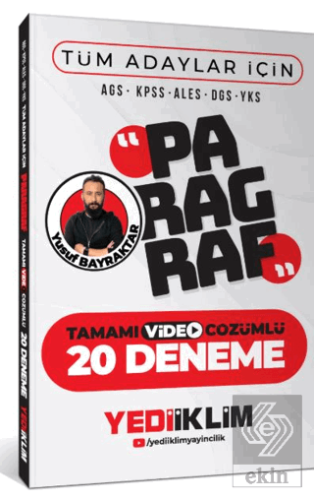 AGS KPSS ALES DGS YKS Tüm Adaylar İçin Paragraf Tamamı Video Çözümlü 20 Deneme