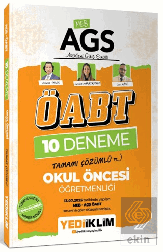 AGS ÖABT Okul Öncesi Öğretmenliği Tamamı Çözümlü 10 Deneme Sınavı