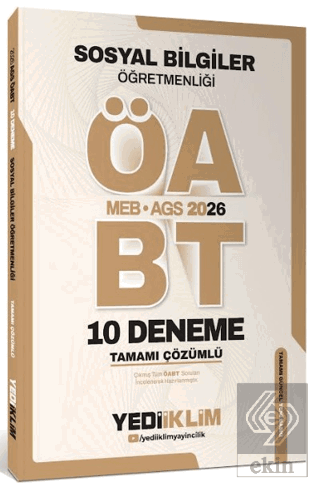 AGS ÖABT Sosyal Bilgiler Öğretmenliği Tamamı Çözümlü 10 Deneme Sınavı