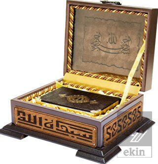 Ahşap Kutulu Kur'an (Çanta Boy Sarı Renk)(0263)